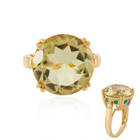 Lemon Quartz Silver Ring
