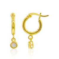 Rainbow Moonstone Silver Earrings