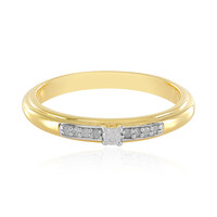 I3 (J) Diamond Silver Ring
