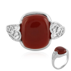 Red Onyx Silver Ring