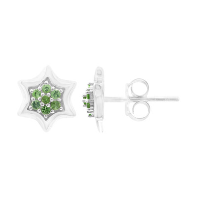 Tsavorite Silver Earrings