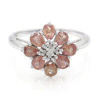 10K Unheated Padparadscha Sapphire Gold Ring