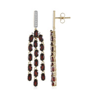 Mozambique Garnet Silver Earrings