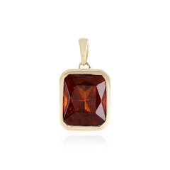 9K Hessonite Garnet Gold Pendant