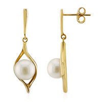White Freshwater Pearl Silver Earrings