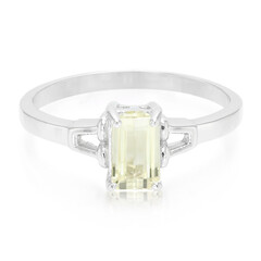 Canary Kunzite Silver Ring