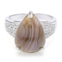 Botswana Agate Silver Ring