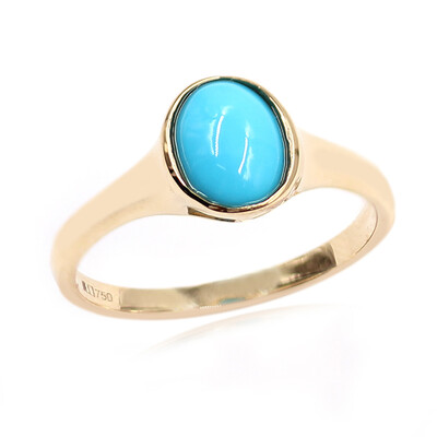 18K Sleeping Beauty Turquoise Gold Ring