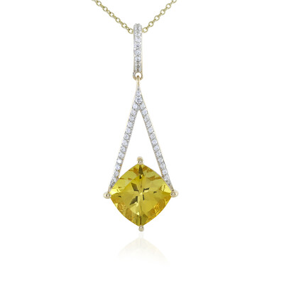 9K Golden Apatite Gold Necklace