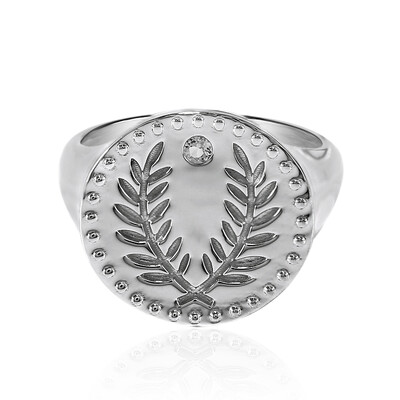 White Topaz Silver Ring