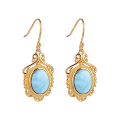 Larimar Silver Earrings