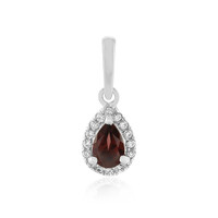 Raspberry Zircon Silver Pendant