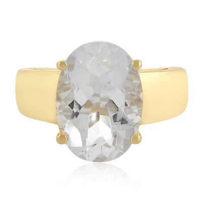 White Quartz Silver Ring