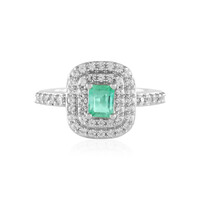 Russian Emerald Silver Ring