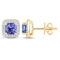14K Tanzanite Gold Earrings