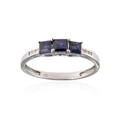 10K Ceylon Blue Sapphire Gold Ring