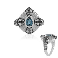 London Blue Topaz Silver Ring (Adela Silber)