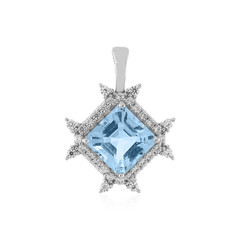 Sky Blue Topaz Silver Pendant