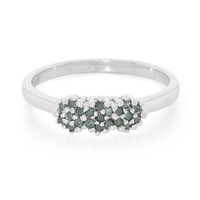 Fancy Diamond Silver Ring