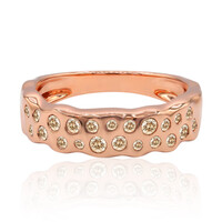 9K SI1 Argyle Rose De France Diamond Gold Ring