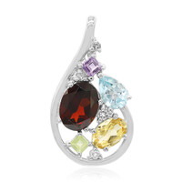 Mozambique Garnet Silver Pendant