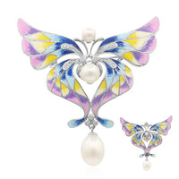 Freshwater pearl Silver Brooch