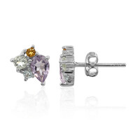 Bolivian Amethyst Silver Earrings