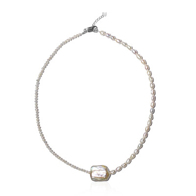 Keshi pearl Silver Necklace (TPC)