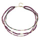 Mozambique Ruby Silver Necklace (Riya)