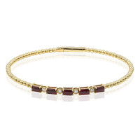 14K AAA Mozambique Ruby Gold Bangle (CIRARI)
