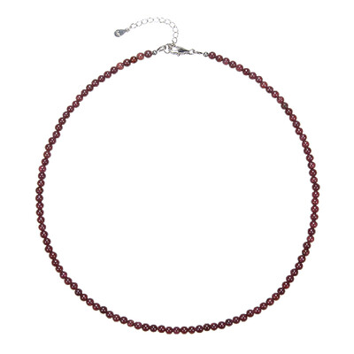 Mozambique Garnet Silver Necklace