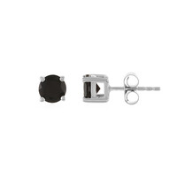 Black Onyx Silver Earrings