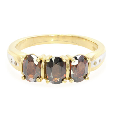 Chocolate Zircon Silver Ring