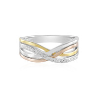 I3 (J) Diamond Silver Ring