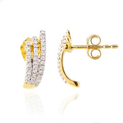 9K SI Diamond Gold Earrings