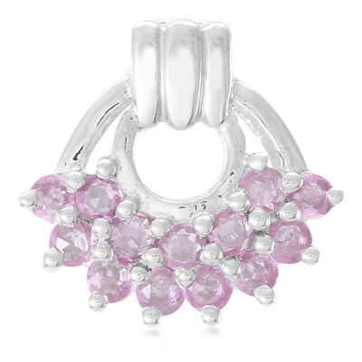 Pink Sapphire Silver Pendant
