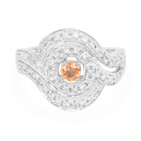 Padparadscha Sapphire Silver Ring