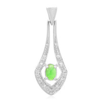 Imperial Chrysoprase Silver Pendant