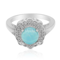 Blue Ethiopian Opal Silver Ring