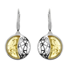 Baltic Amber Silver Earrings