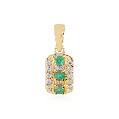 Russian Emerald Silver Pendant