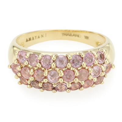 18K Unheated Padparadscha Sapphire Gold Ring (AMAYANI)