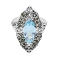 Sky Blue Topaz Silver Ring