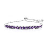 Zambian Amethyst Silver Bracelet
