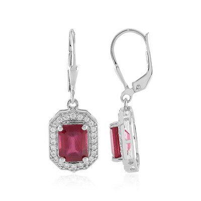Bemainty Ruby Silver Earrings