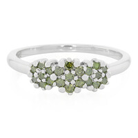 Fancy Diamond Silver Ring
