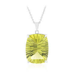 Lemon Citrine Silver Necklace