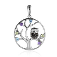 Swiss Blue Topaz Silver Pendant