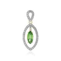 14K Merelani Mint Garnet Gold Pendant (SUHANA)