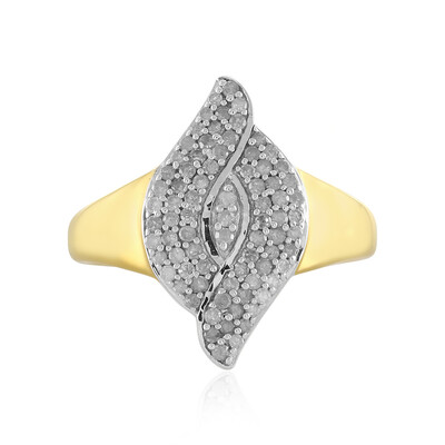 I4 (J) Diamond Silver Ring